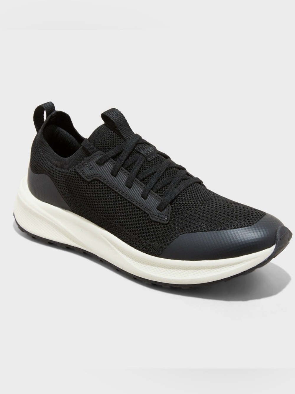 Mens Knit Sneakers with Memory Foam Insole - Goodfellow & Co Black Men's 11.5